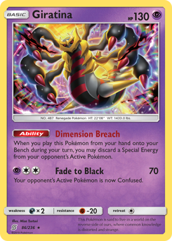 Giratina z edície Unified Minds, karta č.86