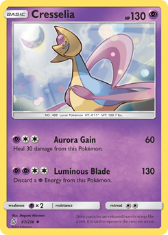 Cresselia z edície Unified Minds, karta č.87