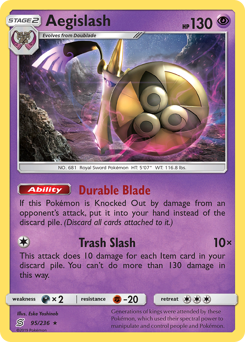 Aegislash z edície Unified Minds, karta č.95