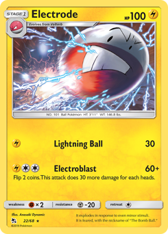 Electrode z edície Hidden Fates, karta č.22