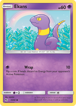Ekans z edície Hidden Fates, karta č.25