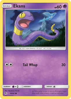 Ekans z edície Hidden Fates, karta č.26