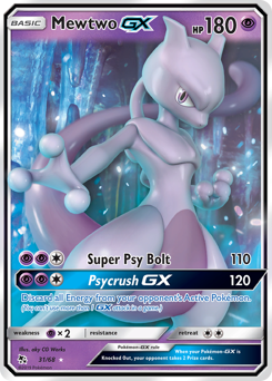 Mewtwo-GX z edície Hidden Fates, karta č.31