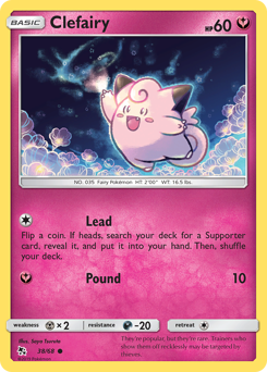 Clefairy z edície Hidden Fates, karta č.38