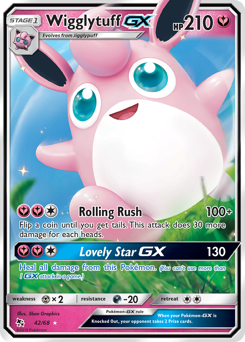 Wigglytuff-GX z edície Hidden Fates, karta č.42
