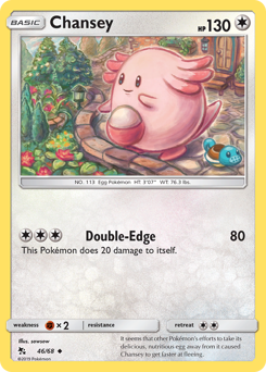Chansey z edície Hidden Fates, karta č.46