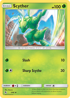 Scyther z edície Hidden Fates, karta č.5