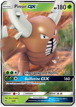 Pinsir-GX z edície Hidden Fates, karta č.6