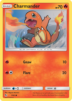 Charmander z edície Hidden Fates, karta č.7