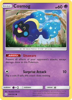Cosmog z edície Cosmic Eclipse, karta č.100