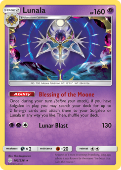 Lunala z edície Cosmic Eclipse, karta č.102
