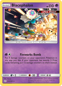 Blacephalon z edície Cosmic Eclipse, karta č.104