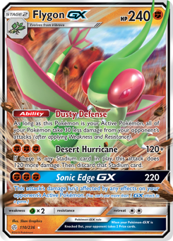 Flygon-GX z edície Cosmic Eclipse, karta č.110
