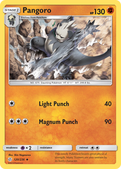 Pangoro z edície Cosmic Eclipse, karta č.120