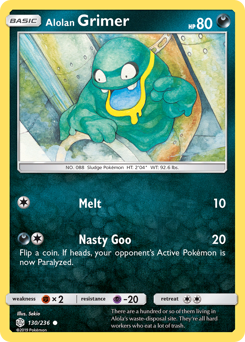 Alolan Grimer z edície Cosmic Eclipse, karta č.130
