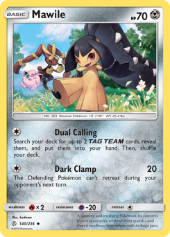 Mawile z edície Cosmic Eclipse, karta č.140