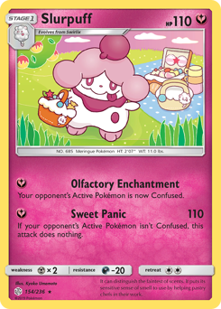 Slurpuff z edície Cosmic Eclipse, karta č.154