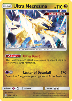 Ultra Necrozma z edície Cosmic Eclipse, karta č.164