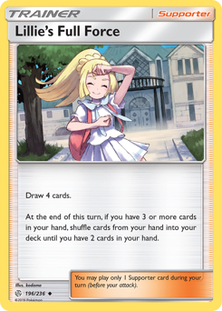 Lillie's Full Force z edície Cosmic Eclipse, karta č.196