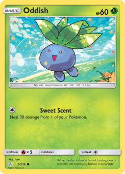 Oddish z edície Cosmic Eclipse, karta č.2