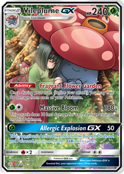 Vileplume, ukážková karta