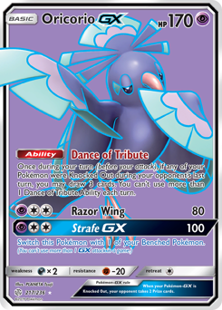 Oricorio-GX z edície Cosmic Eclipse, karta č.217