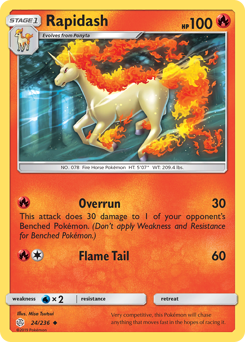 Rapidash z edície Cosmic Eclipse, karta č.24
