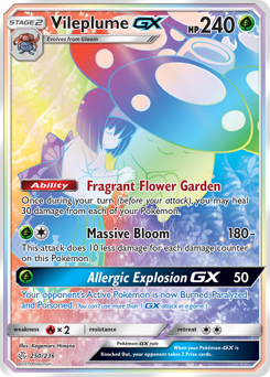 Vileplume-GX z edície Cosmic Eclipse, karta č.250