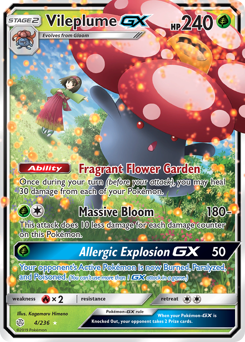 Vileplume-GX z edície Cosmic Eclipse, karta č.4