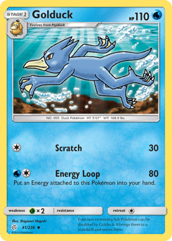 Golduck z edície Cosmic Eclipse, karta č.41