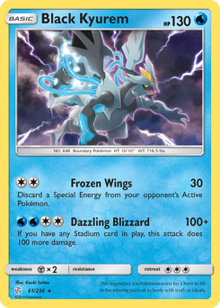 Black Kyurem z edície Cosmic Eclipse, karta č.61
