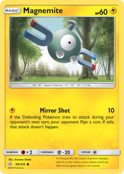 Magnemite z edície Cosmic Eclipse, karta č.68