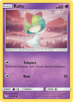 Ralts z edície Cosmic Eclipse, karta č.80