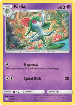 Kirlia z edície Cosmic Eclipse, karta č.81