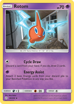 Rotom z edície Cosmic Eclipse, karta č.86