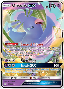 Oricorio-GX z edície Cosmic Eclipse, karta č.95