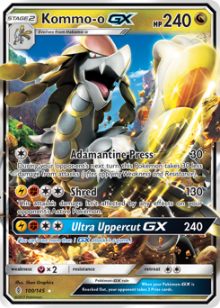 Kommo-o-GX z edície Guardians Rising, karta č.100