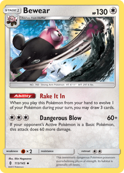Bewear z edície Guardians Rising, karta č.113