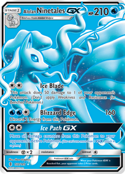 Alolan Ninetales-GX z edície Guardians Rising, karta č.132
