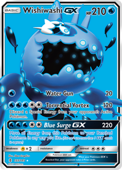 Wishiwashi-GX z edície Guardians Rising, karta č.133