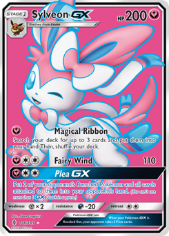 Sylveon-GX z edície Guardians Rising, karta č.140
