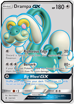 Drampa-GX z edície Guardians Rising, karta č.142