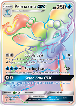 Primarina-GX z edície Guardians Rising, karta č.149