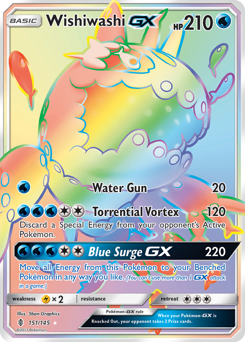 Wishiwashi-GX z edície Guardians Rising, karta č.151