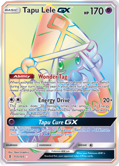Tapu Lele-GX z edície Guardians Rising, karta č.155