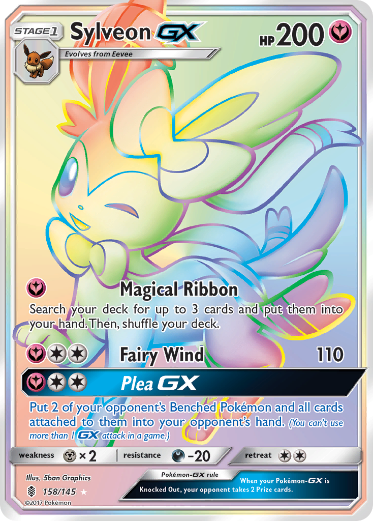 Sylveon-GX z edície Guardians Rising, karta č.158
