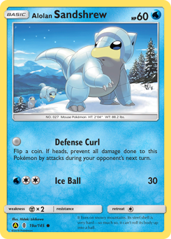 Alolan Sandshrew z edície Guardians Rising, karta č.19a