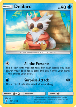 Delibird z edície Guardians Rising, karta č.26