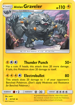 Alolan Graveler z edície Guardians Rising, karta č.41