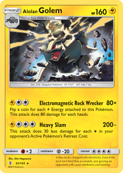 Alolan Golem z edície Guardians Rising, karta č.42